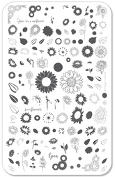 Glow like a Sunflower (CjS-370) - Clear Jelly Stamping Plate